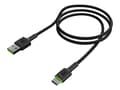 Miniatyrbild 1 av 5: Green Cell GC Ray - USB-kabel - 24 pin USB-C (hane) grön LED-belysning till USB (hane) - 1.2 m - svart