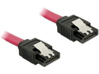 Delock - SATA-kabel - Serial ATA 150/300/600 - SATA (hane) till SATA (hane) - 50 cm - tumklämmor - röd - för P/N: 89270, 89271