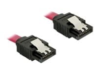 Delock - SATA-kabel - Serial ATA 150/300/600 - SATA (hane) till SATA (hane) - 50 cm - tumklämmor - röd - för P/N: 89270, 89271