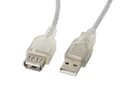 Miniatyrbild 2 av 5: Lanberg - USB-förlängningskabel - USB (hane) till USB typ B (hona) - USB 2.0 - 1.8 m - transparent