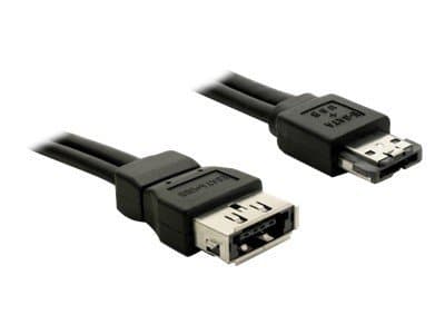 Delock Power Over eSATA cable - Power Over eSATA-kabel - Serial ATA 150/300 - 11 pin USB/eSATA (5 V) (hann) til 11 pin USB/eSATA (5 V) (hunn) - 1 m -
