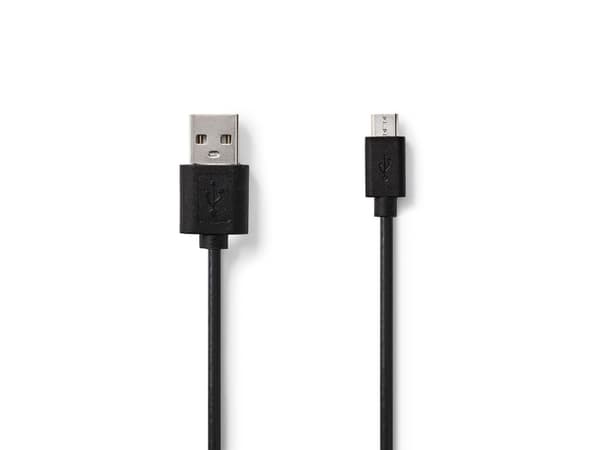 Nedis - USB-kabel - USB (hann) til Micro-USB Type B (hann) - USB 2.0 - 2 m - rund - svart