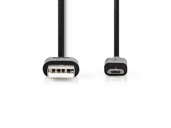 Nedis - USB-kabel - USB (hann) til Micro-USB Type B (hann) - USB 2.0 - 2 m - rund - svart