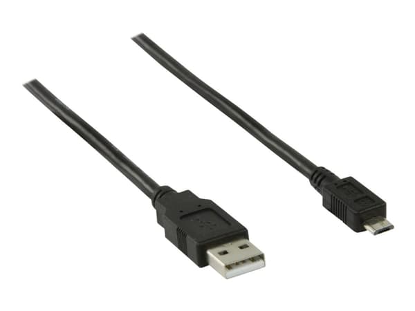 Nedis - USB-kabel - USB (hann) til Micro-USB Type B (hann) - USB 2.0 - 2 m - rund - svart