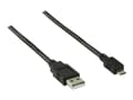 Miniatyrbilde 1 av 4: Nedis - USB-kabel - USB (hann) til Micro-USB Type B (hann) - USB 2.0 - 2 m - rund - svart