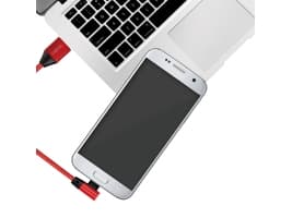 LogiLink CU0150, 1 m, USB A, Micro-USB B, USB 2.0, 0,48 Gbit/s, Svart, Röd