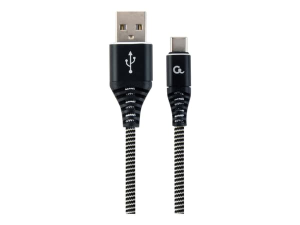 Cablexpert Premium - USB-kabel - 24 pin USB-C (hane) till USB (hane) - USB 2.0 - 2.1 A - 1 m - svart, vit
