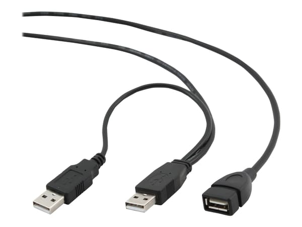 Gembird CCP-USB22-AMAF-3 - USB-förlängningskabel - USB (hona) till USB (hane) - 90 cm - formpressad - svart