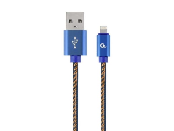 Cablexpert Premium Jeans - USB-kaapeli - 24-nastainen USB-C (han) til USB (han) - USB 2.0 - 2,1 A - 2 m - sininen, denim