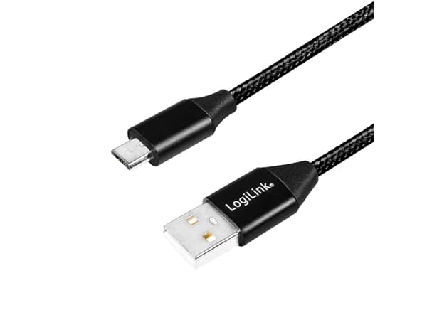LogiLink CU0144, 1 m, USB A, Micro-USB B, 2.0, 480 Mbit/s, Lajittelu