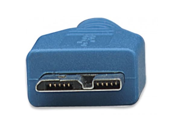 Techly 3.0m USB 3.0 A-Micro B M/M, 3 m, USB A, Micro-USB B, USB 3.2 Gen 1 (3.1 Gen 1), Hankjønn/hankjønn, Blå