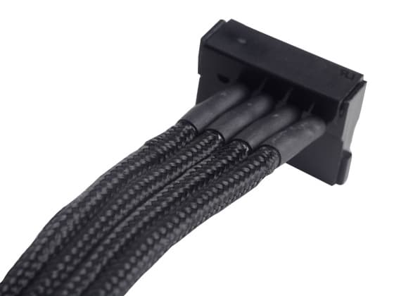 SilverStone PP07 - Strømforlengelseskabel - SATA-strøm (hunn) til 4-pin intern strøm (hann) - 30 cm - svart