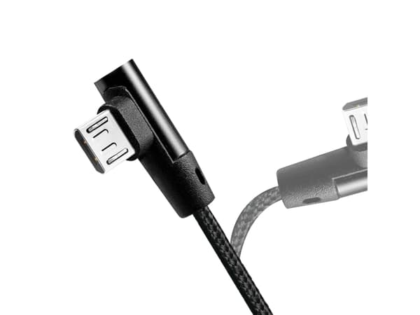 USB 2.0 to micro-USB (90° angled) male, 1m