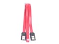 Miniatyrbild 3 av 5: ASSMANN - SATA-kabel - Serial ATA 150/300/600 - SATA till SATA - 50 cm - sprintlåsning, formpressad, platt - röd