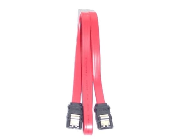 ASSMANN - SATA-kabel - Serial ATA 150/300/600 - SATA till SATA - 50 cm - sprintlåsning, formpressad, platt - röd