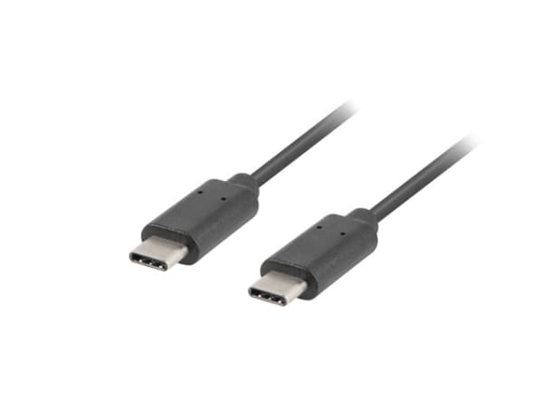 Lanberg - USB-kabel - 24 pin USB-C (hane) till 24 pin USB-C (hane) - USB 2.0 - 50 cm - svart