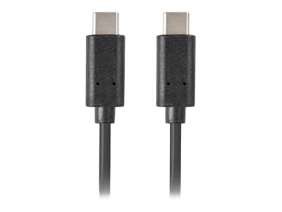 Lanberg - USB-kabel - 24 pin USB-C (hane) till 24 pin USB-C (hane) - USB 2.0 - 50 cm - svart