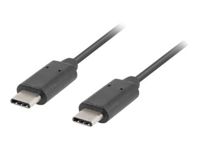 Lanberg - USB-kabel - 24 pin USB-C (hane) till 24 pin USB-C (hane) - USB 2.0 - 50 cm - svart