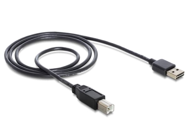 Delock EASY-USB - USB-kabel - USB-type B (hann) til USB (hann) - 3 m - svart