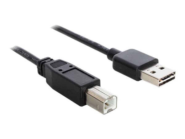 Delock EASY-USB - USB-kabel - USB-type B (hann) til USB (hann) - 3 m - svart