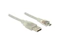 Miniatyrbild 5 av 5: Delock - USB-kabel - mikro-USB typ B (hane) till USB (hane) - USB 2.0 - 2 m - transparent