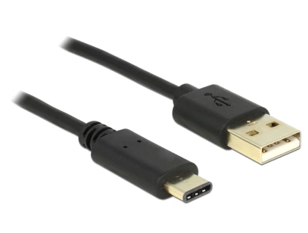 Delock - USB-kabel - 24 pin USB-C (han) til USB (han) - USB 2.0 - 3 A - 2 m - sort