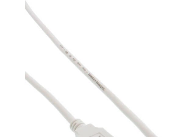 InLine 31705W, 0,5 m, USB A, Micro-USB B, USB 2.0, Hane/Hane, Vit