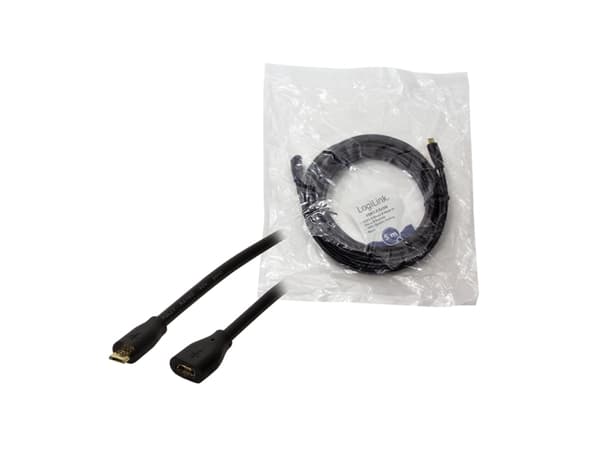 LogiLink CU0125, 5 m, Micro-USB B, Micro-USB B, USB 2.0, 0,48 Gbit/s, Sort