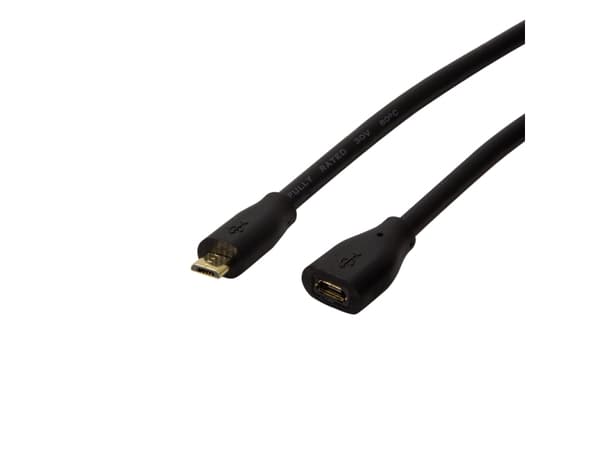 LogiLink CU0125, 5 m, Micro-USB B, Micro-USB B, USB 2.0, 0,48 Gbit/s, Sort