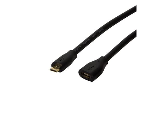 LogiLink CU0125, 5 m, Micro-USB B, Micro-USB B, USB 2.0, 0,48 Gbit/s, Sort