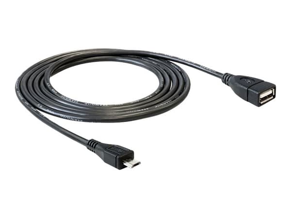 Delock - USB-kabel - mikro-USB typ B (hane) till USB (hona) - USB 2.0 OTG - 50 cm