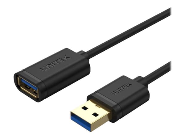 Unitek Y-C457GBK - USB-förlängningskabel - USB typ A (hane) till USB typ A (hona) - USB 3.0 - 1 m - svart