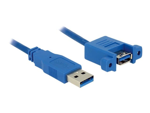 DeLOCK Panel-mount - USB-kabel - USB Typ A (hun) til USB Typ A (han) - USB 3.0 - 1 m
