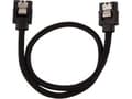Miniatyrbild 5 av 5: CORSAIR Premium Sleeved - SATA-kabel - Serial ATA 150/300/600 - SATA (hane) rak, låst till SATA (hane) rak, låst - 60 cm - svart (paket om 2)