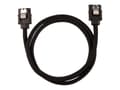 Miniatyrbild 1 av 5: CORSAIR Premium Sleeved - SATA-kabel - Serial ATA 150/300/600 - SATA (hane) rak, låst till SATA (hane) rak, låst - 60 cm - svart (paket om 2)