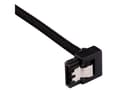 Miniatyrbild 3 av 5: CORSAIR Premium Sleeved - SATA-kabel - Serial ATA 150/300/600 - SATA (hane) rak, låst till SATA (hane) högervinklad - 30 cm - svart (paket om 2)