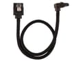 Miniatyrbild 4 av 5: CORSAIR Premium Sleeved - SATA-kabel - Serial ATA 150/300/600 - SATA (hane) rak, låst till SATA (hane) högervinklad - 30 cm - svart (paket om 2)