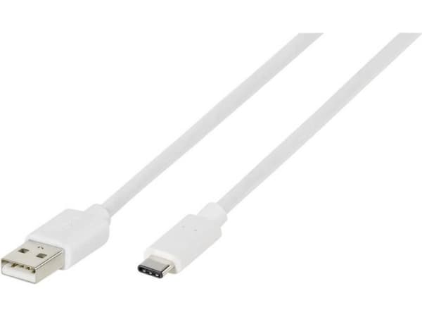 Vivanco DCVVUSBC20A05W, 0,5 m, USB A, USB C, Hvit