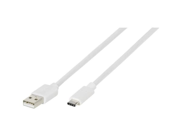 Vivanco DCVVUSBC20A05W, 0,5 m, USB A, USB C, Hvit