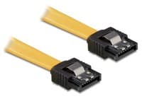 Delock - SATA-kabel - Serial ATA 150/300 - SATA (hona) till SATA (hona) - 20 cm - sprintlåsning, rak kontakt - gul