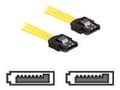Miniatyrbild 1 av 5: Delock - SATA-kabel - Serial ATA 150/300 - SATA (hona) till SATA (hona) - 20 cm - sprintlåsning, rak kontakt - gul