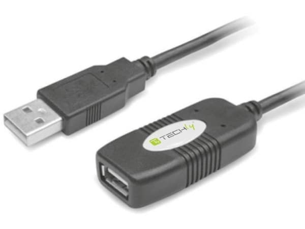 TECHly - USB-förlängningskabel - USB (hona) till USB (hane) - USB 2.0 - 10 m - aktiv