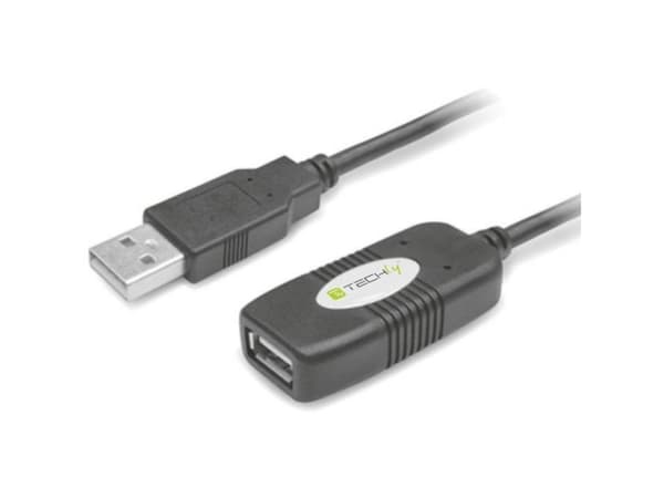 TECHly - USB-förlängningskabel - USB (hona) till USB (hane) - USB 2.0 - 10 m - aktiv