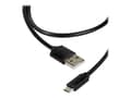 Pikkukuva 1 / 5: Vivanco DCVVMCUSB12BK - USB-kaapeli - Micro-USB Type B (han) til USB (han) - USB 2.0 - 1.2 m - formet - sortti