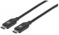 Miniatyrbild 1 av 5: Manhattan 355247, 2 m, USB C, USB C, USB 2.0, 0,48 Gbit/s, Svart