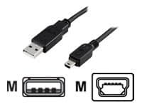 DELTACO USB-23 - USB-kabel - USB (hane) till mini-USB typ B (hane) - USB 2.0 - 50 cm - svart