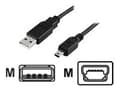 Miniatyrbild 5 av 5: DELTACO USB-23 - USB-kabel - USB (hane) till mini-USB typ B (hane) - USB 2.0 - 50 cm - svart