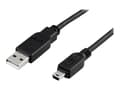 Miniatyrbild 1 av 5: DELTACO USB-23 - USB-kabel - USB (hane) till mini-USB typ B (hane) - USB 2.0 - 50 cm - svart