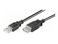 Miniatyrbild 3 av 5: MicroConnect USB 2.0 - USB-förlängningskabel - USB (hona) till USB (hane) - USB 2.0 - 50 cm - svart