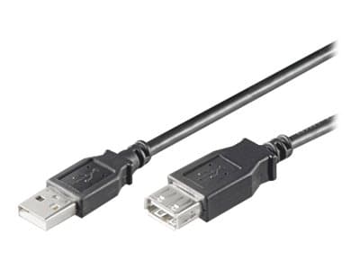 MicroConnect USB 2.0 - USB-förlängningskabel - USB (hona) till USB (hane) - USB 2.0 - 50 cm - svart